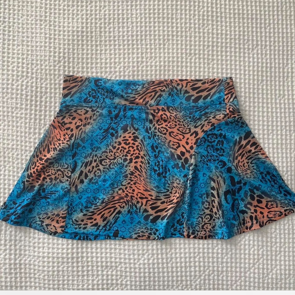 I.AM.GIA Blue and Orange Skater Skirt